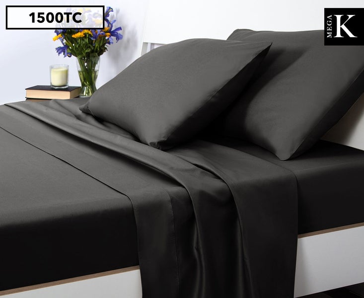 Luxury Living 1500tc Mega King Bed Sheet Set Shadow Grey Sets Luxury Living 1500tc Mega King Bed Sheet Set Shadow Grey Sets Trade Me
