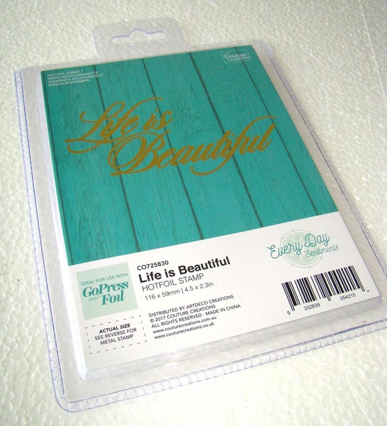 Couture Creations GoPress and Foil Stamp "Life is Beautiful" CO725830 Carousel 1