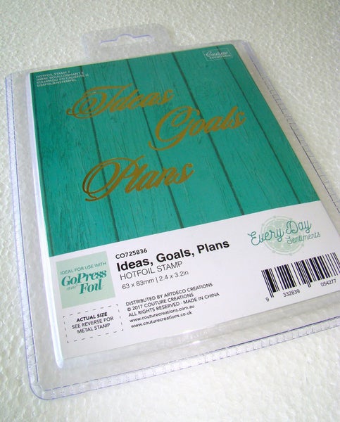 Couture Creations GoPress and Foil Stamp "Ideas, Goals, Plans" - CO725836 Carousel 1