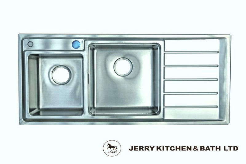 Double Bowl Kitchen Sink with tray and accessories Carousel 1