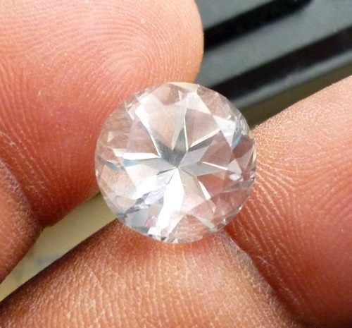 6.16CT DAZZLING CUSTOM CUT 100% NATURAL DIAMOND WHITE QUARTZ Carousel 2