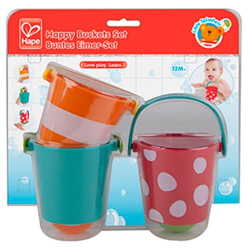 Hape - Happy Buckets Set - Bath Toy Carousel 6