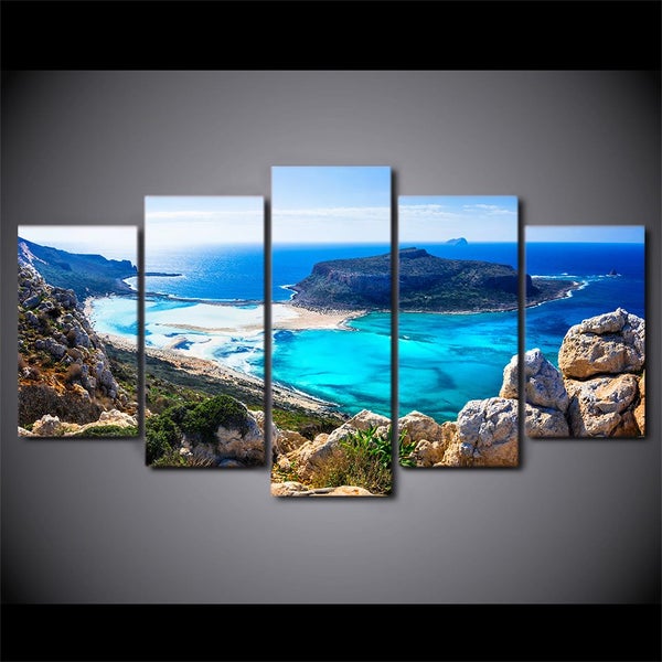 X'MAS SALE FREE SHIPPING - Large 5 Piece Canvas Art Print - SEASCAPE Carousel 1