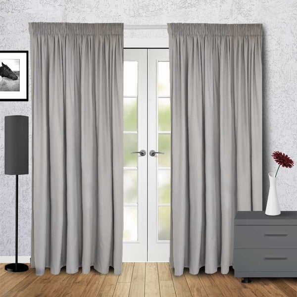 BlackOut EXPRESS - Dove Grey 100% Blackout!!! THERMAL COATED DRAPES!!! Carousel 1