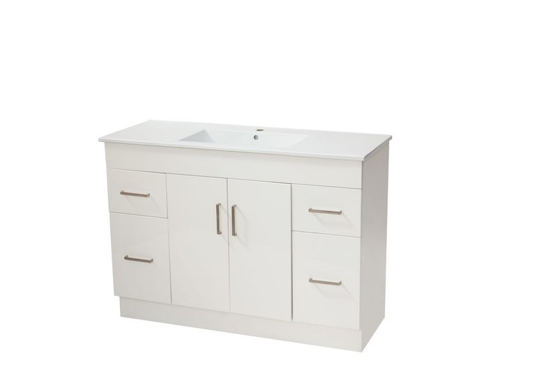 1200mm Square Ceramic Basin White Vanity Carousel 1
