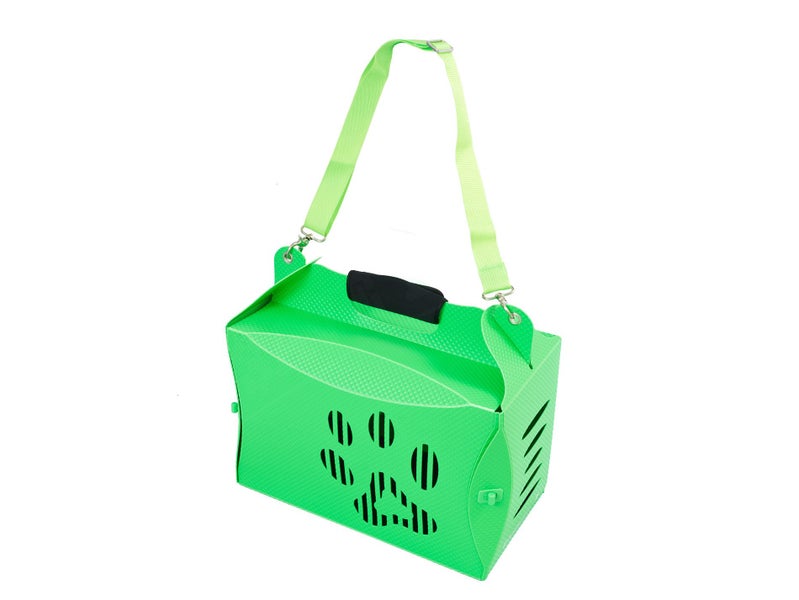 Pet Carrier Carry Cage - Green - 43x22.5x29cm Carousel 1