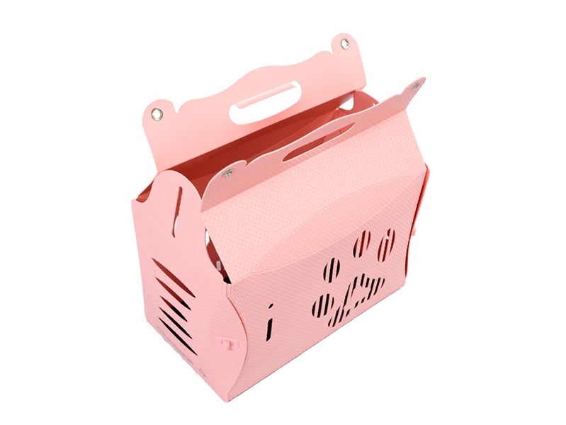 Pet Carrier Carry Cage - Pink - 43x22.5x29cm Carousel 2