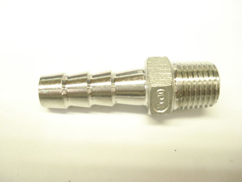 Male hose barb connector stainless steel BSPT - multiple sizes : WeldingStuff Carousel 1
