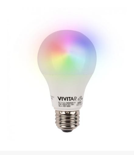 Vivitar Wireless Smart Light Bulb 1050 Lumens Edison Fitting - White Carousel 2