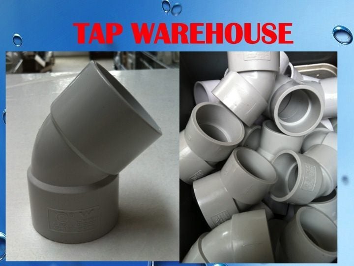 Tapwarehouse 40mm x 45 ° female PVC DWV Bend elbow Carousel 1