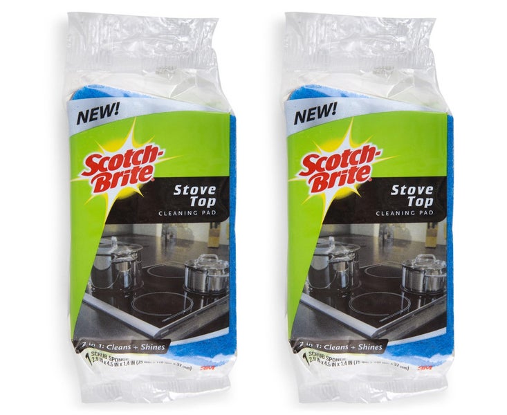 2 X 3m Scotch Brite Stove Top Cleaning Pad Kitchen Cooktop Cleaner