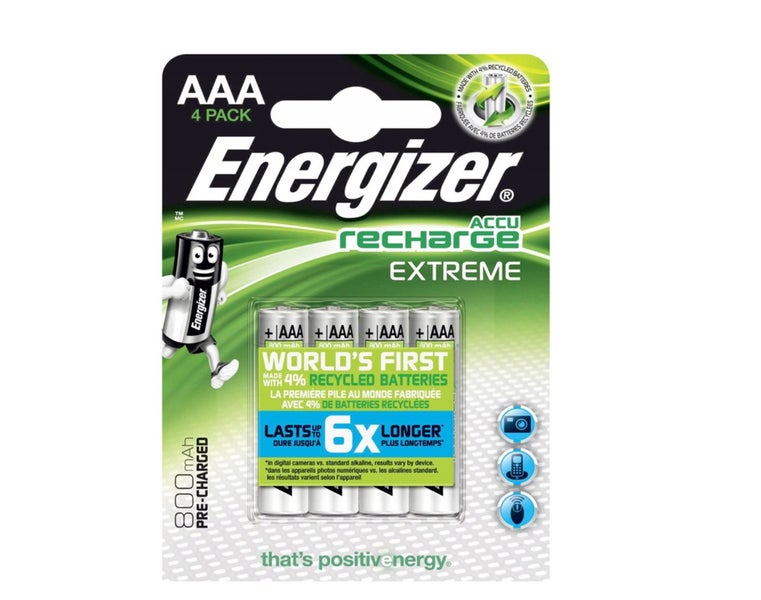 4 X Energizer AAA 800 mAh Power Plus Rechargeable Battery Carousel 1