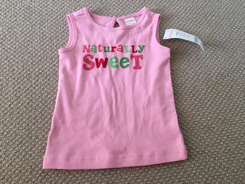 ‘Naturally Sweet’ Girls Sleeveless T-shirt Carousel 1
