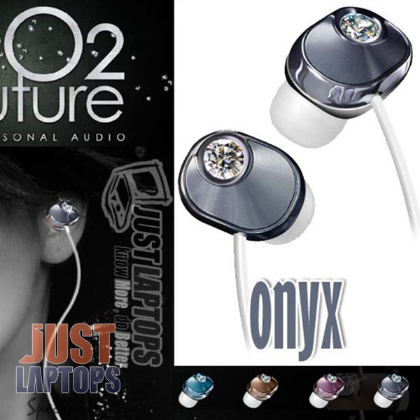 Panasonic Swarovski ZrO2 Earphone Ear buds 1.1Ct Onyx Carousel 1