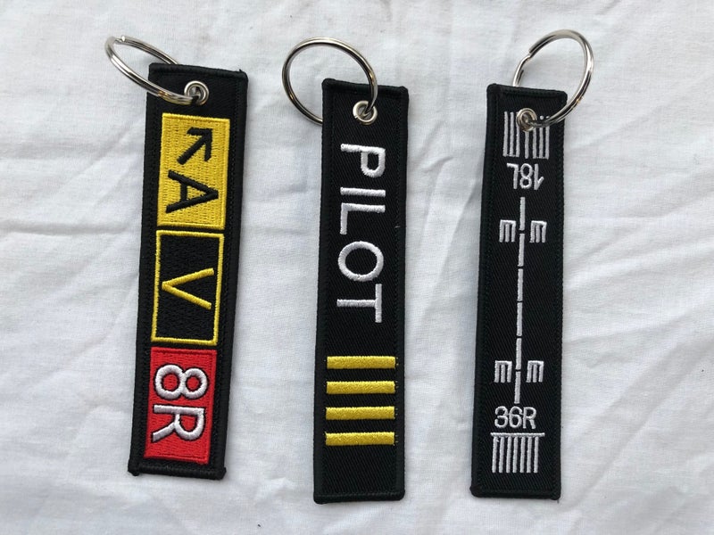 Aviation Key Ring/Luggage Tag, PILOT, AV8R, RUNWAY STRIP Carousel 1