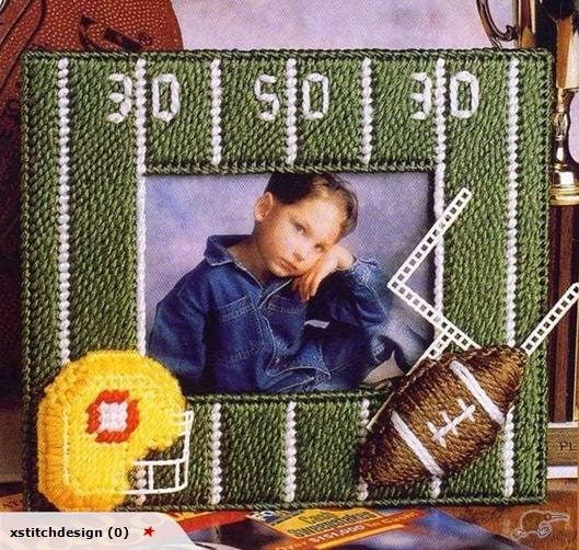 ** Long Stitch Kit ** Rugby Photo Frame Carousel 1