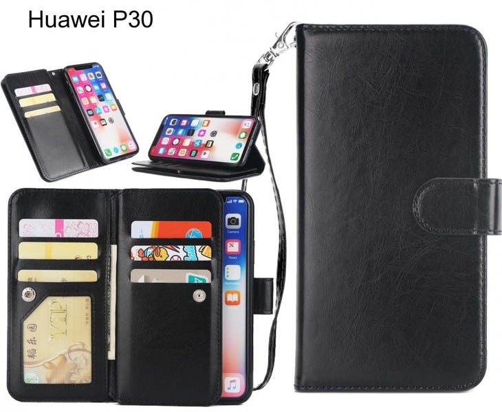 Huawei P30 Case triple wallet leather case 9 card slots Carousel 1
