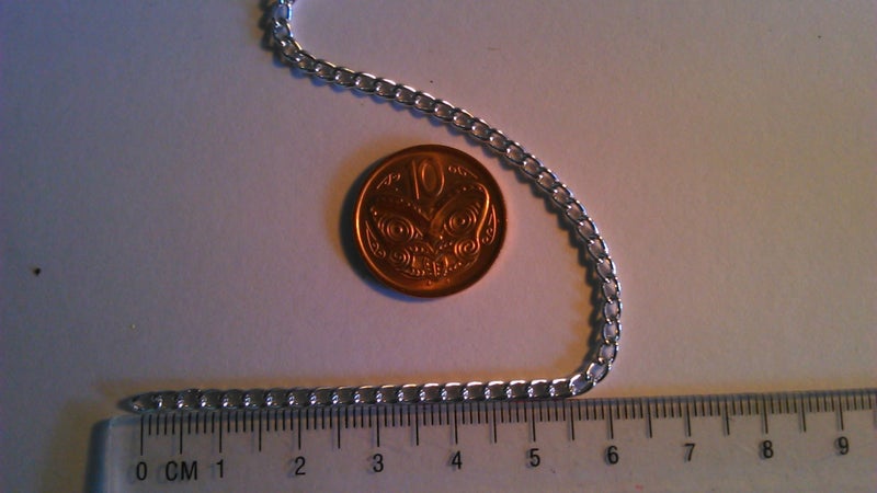 Very fine silver colored necklace chain - PER METER Carousel 2