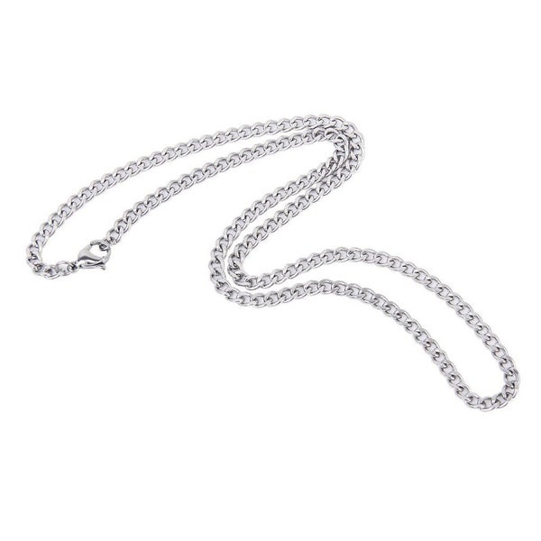 Very fine silver colored necklace chain - PER METER Carousel 1