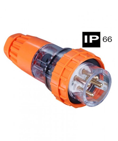 Industrial Plug, 4 Round Pins, 20A, 500Vac, IP66 Carousel 1