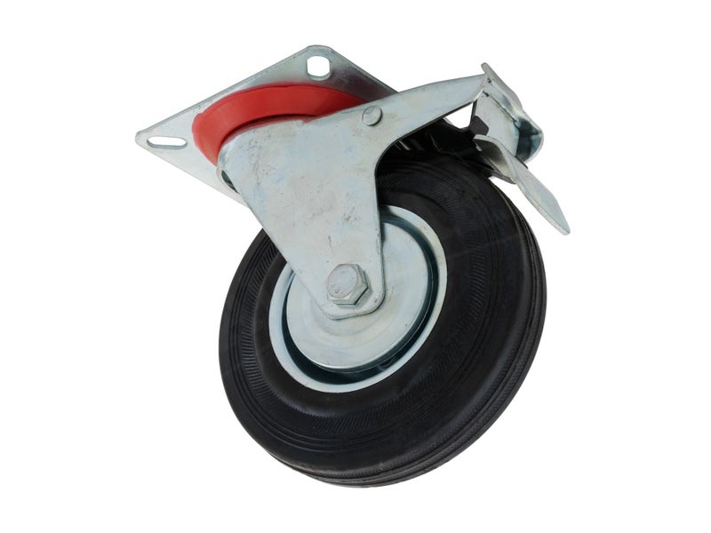 2x 5" Braked & 5" Fixed Castor Wheels 125mm Set Carousel 2