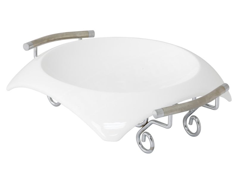 Ceramic 11.5" Serving Dish on Stand Carousel 1