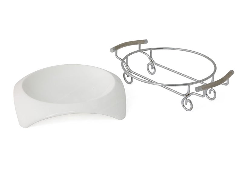 Ceramic 11.5" Serving Dish on Stand Carousel 3