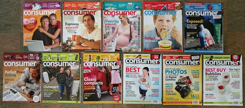 Consumer Magazines 2008 Complete Set Jan-Dec (11 Mags) Carousel 1