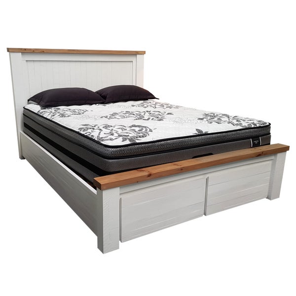 Solid Wood Super King Bed Frame With Drawer Foot Harlow