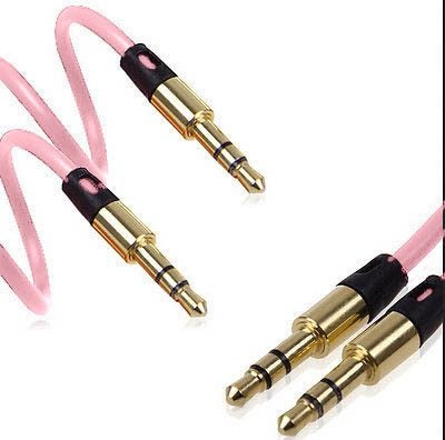 3.5 mm Audio Aux Cable COLORFUL 1m - Pink Carousel 1