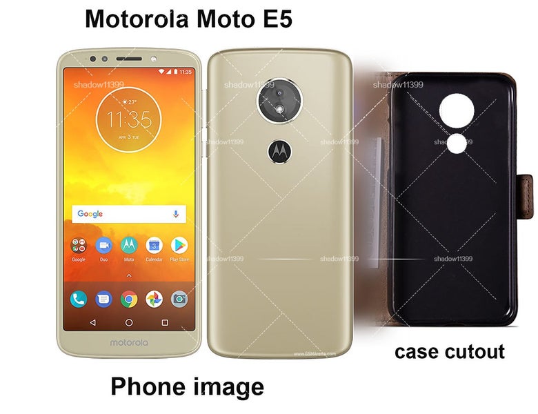 Moto E5 case leather wallet slim cow hide finish side magnet D brn Carousel 2