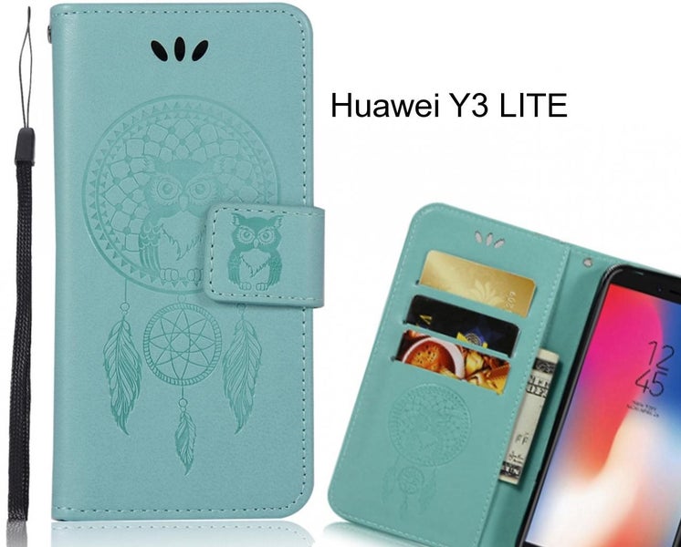 Huawei Y3 LITE Case Embossed leather wallet case owl Carousel 1