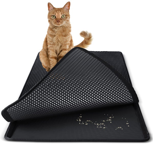 Waterproof Double layer Cat Litter Mat Trapper foldable Pad Pet Rug Home Carousel 1