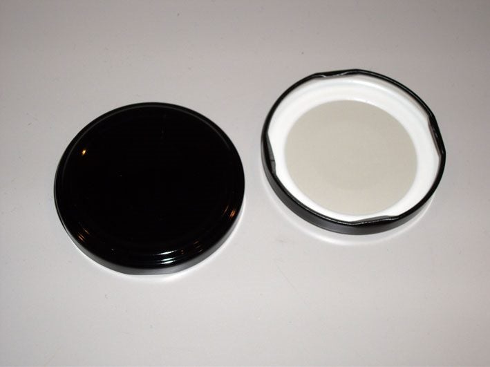 Jar Lids x10 - Twist Top Safety Pop-up 63mm BLACK or GOLD or WHITE Carousel 1