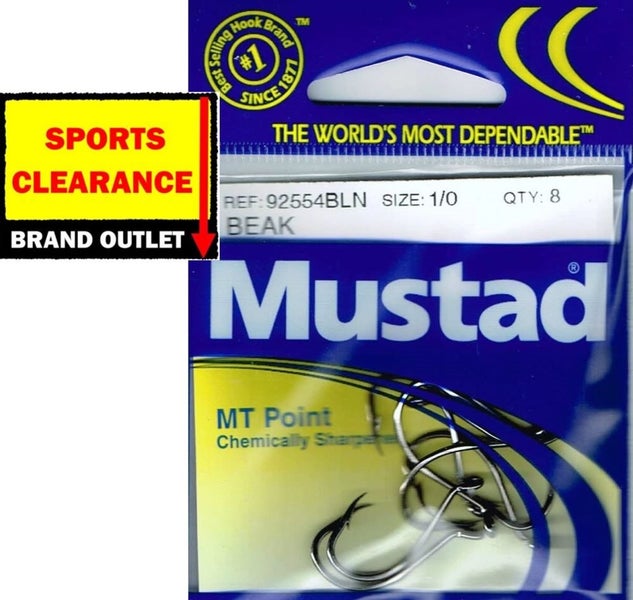 Mustad Beak MT Point Hooks 1/0 8 piece pack WHY PAY $4.50 Carousel 1