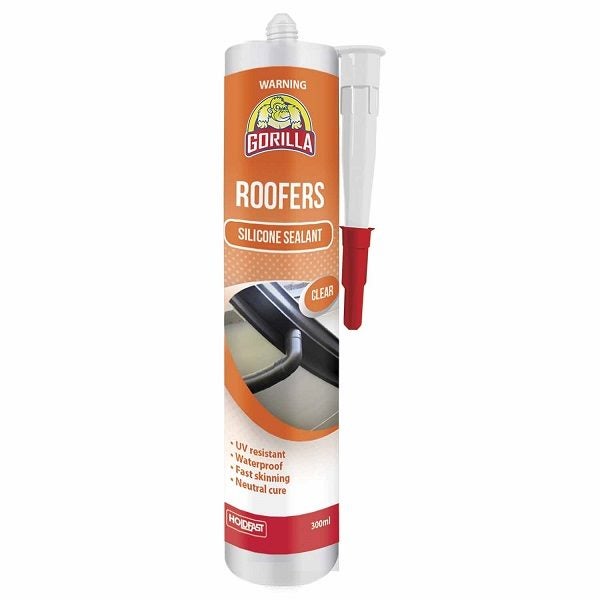 Gorilla Roofers Silicone Sealant 300ml Clear (box of 12) Carousel 1