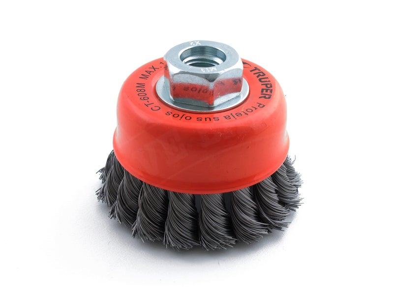 TRUPER 3" Knotted Wire Cup Brush - Medium Wire Carousel 1
