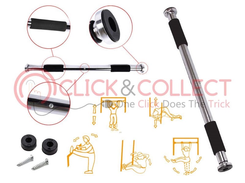 Extendable Doorway Pull Up Bar Workout Gym Chin Sit Up Bar