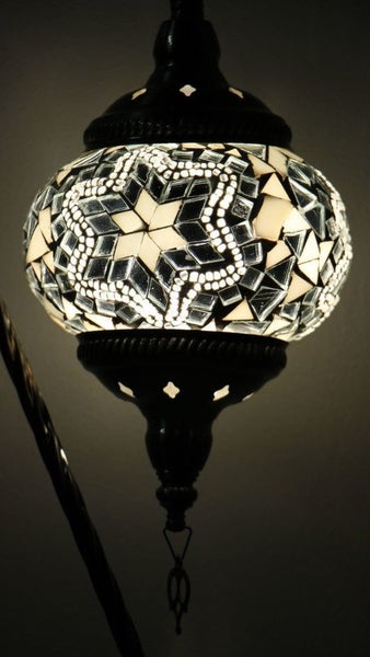 Turkish Mosaic Large Swan Lamp White - 46cm Carousel 2