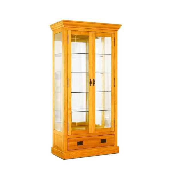 Mg Solid Oak 2 Door 1drawer Display Unit Avail In 3 Color Trade Me Solid Oak 2 Door 1drawer Display Unit