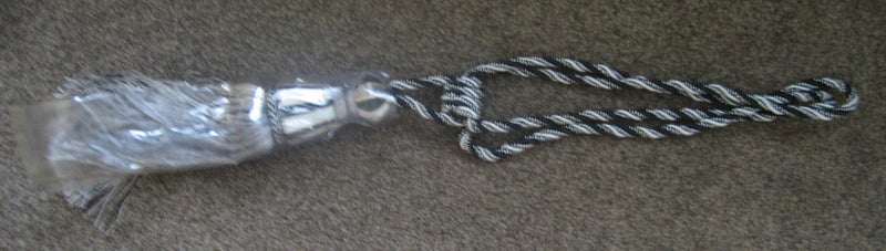NEW Black and Silver CURTAIN TIE BACK - ONE Carousel 2
