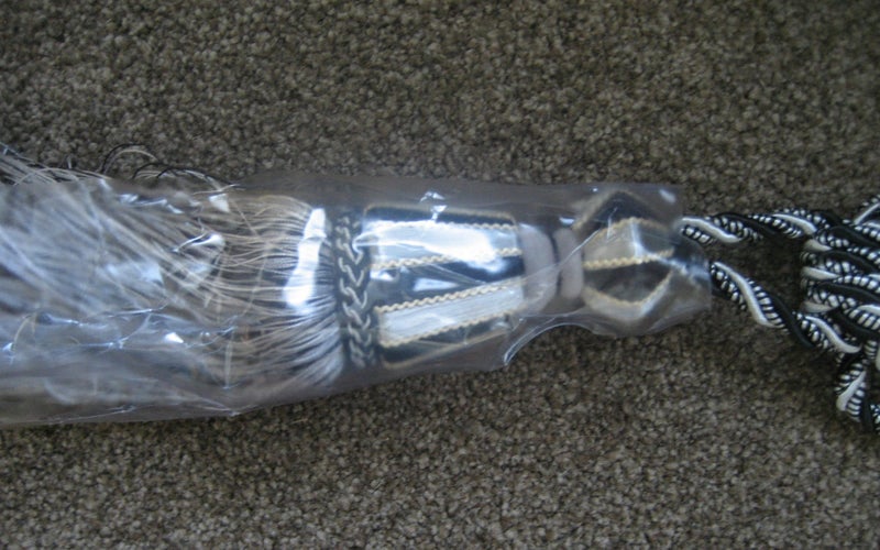 NEW Black and Silver CURTAIN TIE BACK - ONE Carousel 1