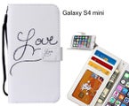 Galaxy S4 mini case leather wallet case printed ID