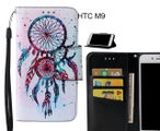 HTC M9 Case wallet fine leather case printed