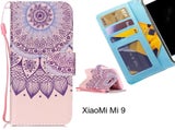 XiaoMi Mi 9 case 3 card leather wallet case printed ID