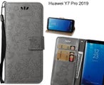 Huawei Y7 Pro 2019 Case Leather Wallet case embossed unicon pattern