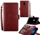 Oneplus 6t case cow hide finish multi cards brown