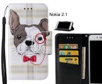 Nokia 2.1 Case wallet fine leather case printed