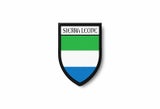 PATCH PATCHES EMBLEM IRON ON GLUE PRINT FLAG world crest sierra leone