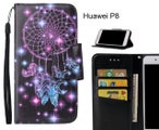 Huawei P8 Case wallet fine leather case printed
